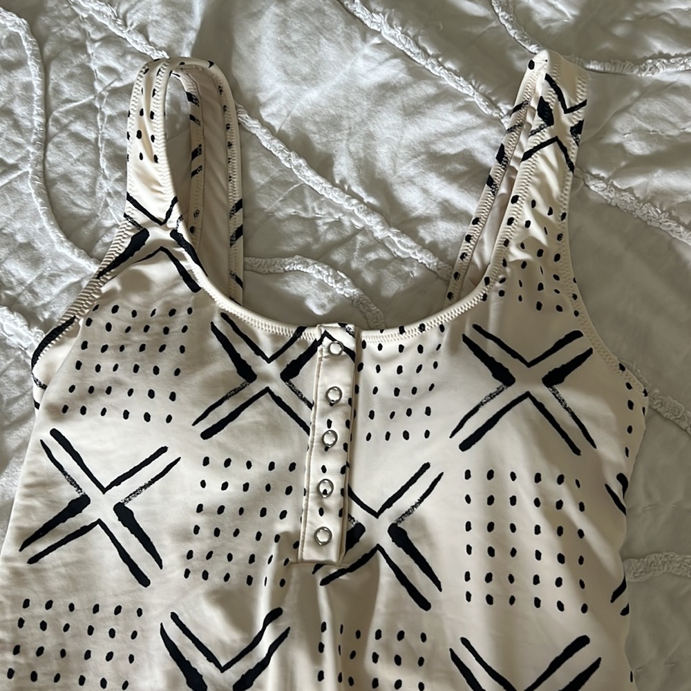 Aerie Henley One Piece Boho Print